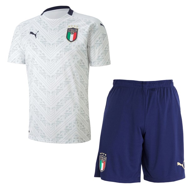 Camiseta Italia 2ª Kit Niño 2020 Blanco